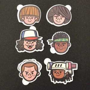 Stranger Things Decals Set of Six 6 Stickers